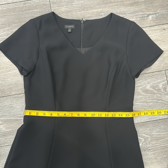 V Neck Talbots Black Short Sleeve Dress - Picture 7 of 17